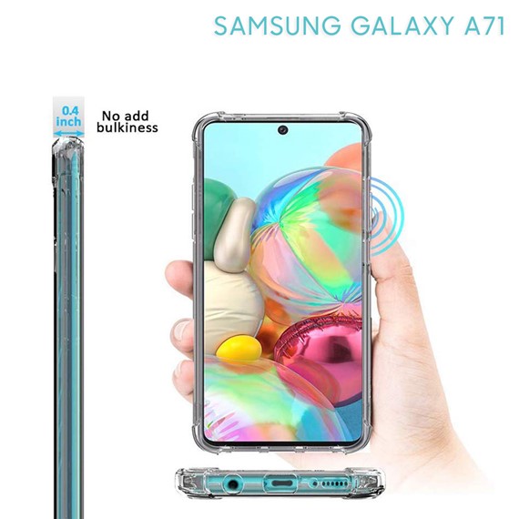 Samsung Galaxy A71 CaseUp Titan Crystal Şeffaf Kılıf 3